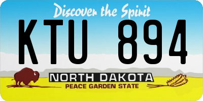 ND license plate KTU894
