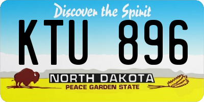 ND license plate KTU896