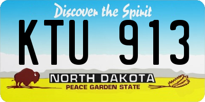 ND license plate KTU913