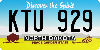 ND license plate KTU929