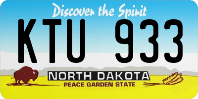 ND license plate KTU933