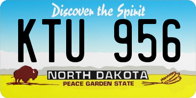 ND license plate KTU956