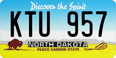 ND license plate KTU957