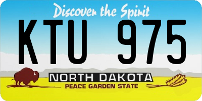 ND license plate KTU975