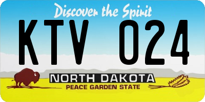 ND license plate KTV024