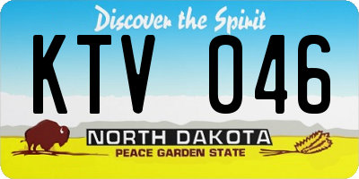 ND license plate KTV046