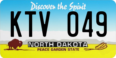 ND license plate KTV049