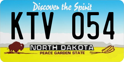 ND license plate KTV054