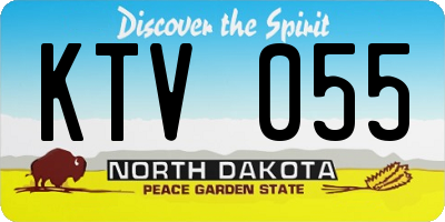 ND license plate KTV055