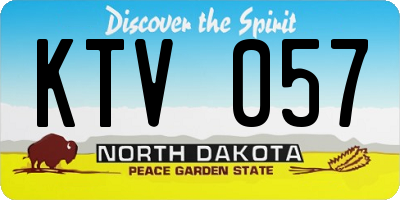 ND license plate KTV057