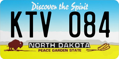 ND license plate KTV084