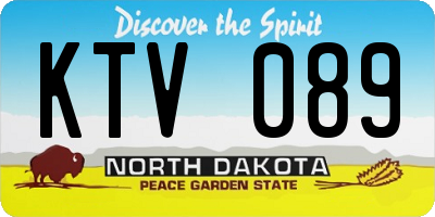 ND license plate KTV089