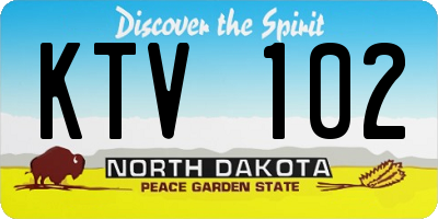 ND license plate KTV102