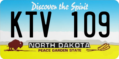 ND license plate KTV109