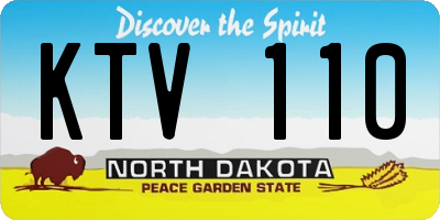 ND license plate KTV110