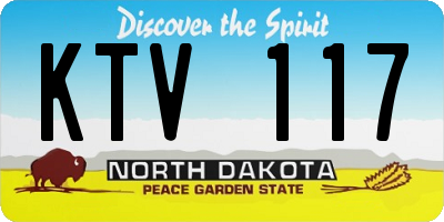 ND license plate KTV117