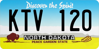 ND license plate KTV120