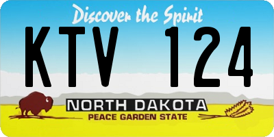 ND license plate KTV124
