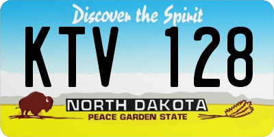 ND license plate KTV128