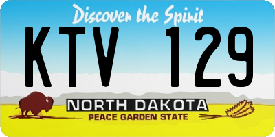 ND license plate KTV129