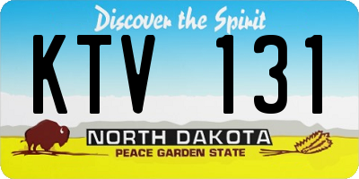 ND license plate KTV131