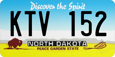 ND license plate KTV152