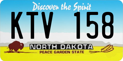 ND license plate KTV158