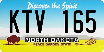 ND license plate KTV165