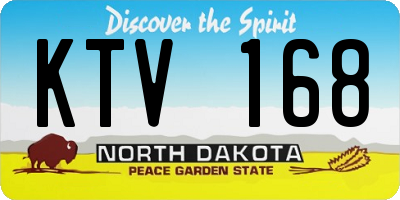 ND license plate KTV168