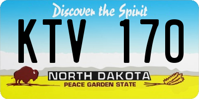 ND license plate KTV170