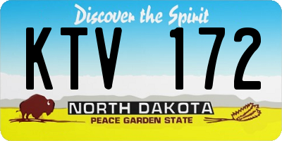 ND license plate KTV172