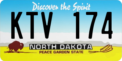ND license plate KTV174