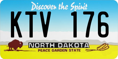 ND license plate KTV176