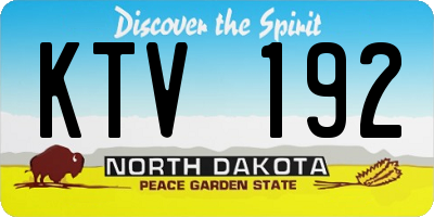 ND license plate KTV192