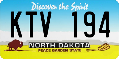 ND license plate KTV194