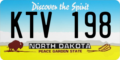 ND license plate KTV198