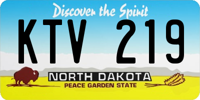 ND license plate KTV219