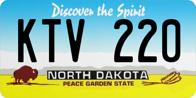 ND license plate KTV220