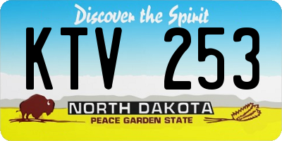 ND license plate KTV253