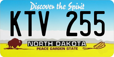 ND license plate KTV255