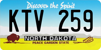 ND license plate KTV259