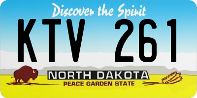 ND license plate KTV261