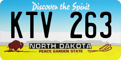 ND license plate KTV263
