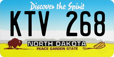 ND license plate KTV268