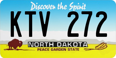 ND license plate KTV272