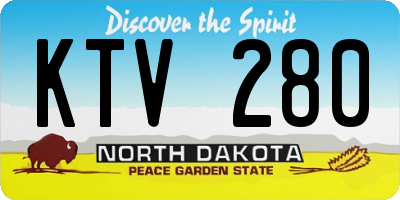 ND license plate KTV280