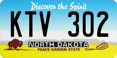 ND license plate KTV302