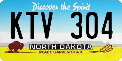 ND license plate KTV304