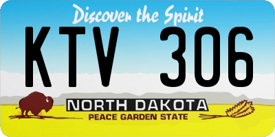 ND license plate KTV306