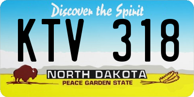 ND license plate KTV318